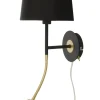 EKETORP Vägglampa 43cm Svart/Matt Mässing
