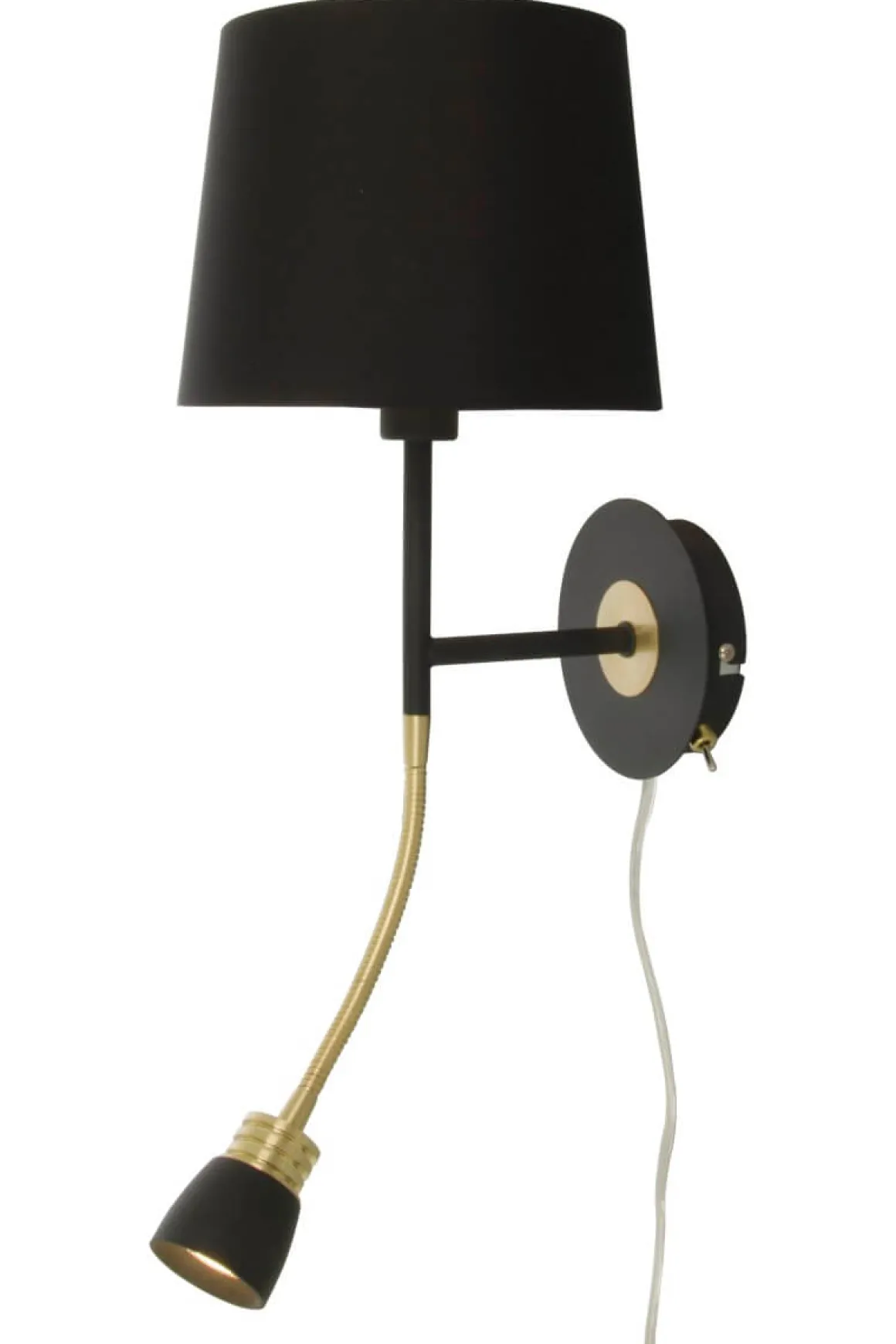 EKETORP Vägglampa 43cm Svart/Matt Mässing