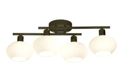 ELBA Plafond Bad 4L 60cm Svart/Opalvit IP44