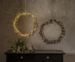 ELEGANT Hängande dekoration Batteri 44cm Guld