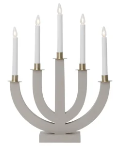 ELI Träljusstake 7L 47cm Beige