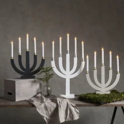 ELI Träljusstake 7L 47cm Beige