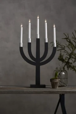 ELIAS Ljusstake 7L 67cm Antracitgrå