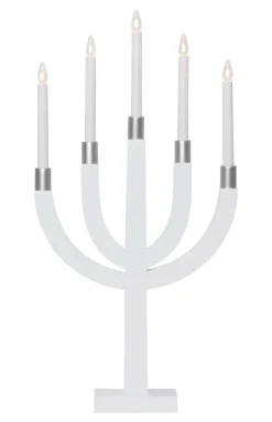 ELIAS Ljusstake 7L 67cm Vit/Silver