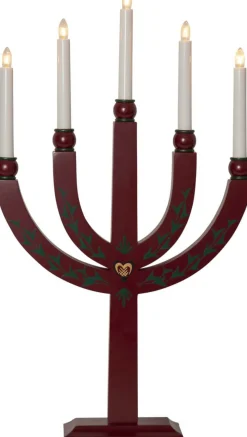 ELIAS TRADITION Ljusstake 5L 61cm Röd