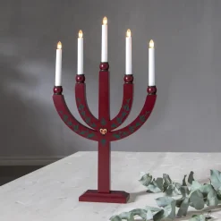 ELIAS TRADITION Ljusstake 5L 61cm Röd