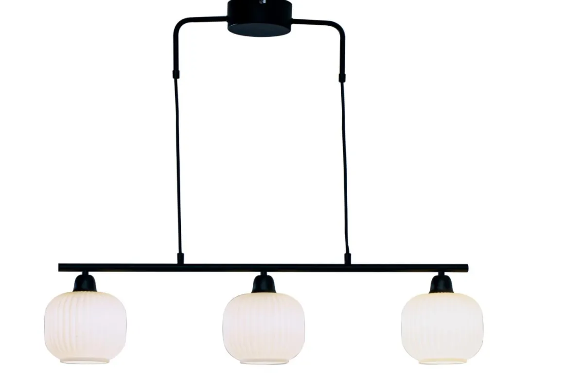 ELIN Taklampa 81cm Svart/Opalvit