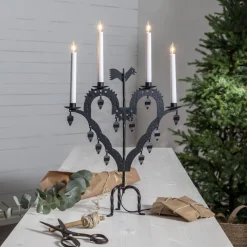 EL-TUPP Metalljusstake 4L 62cm Svart