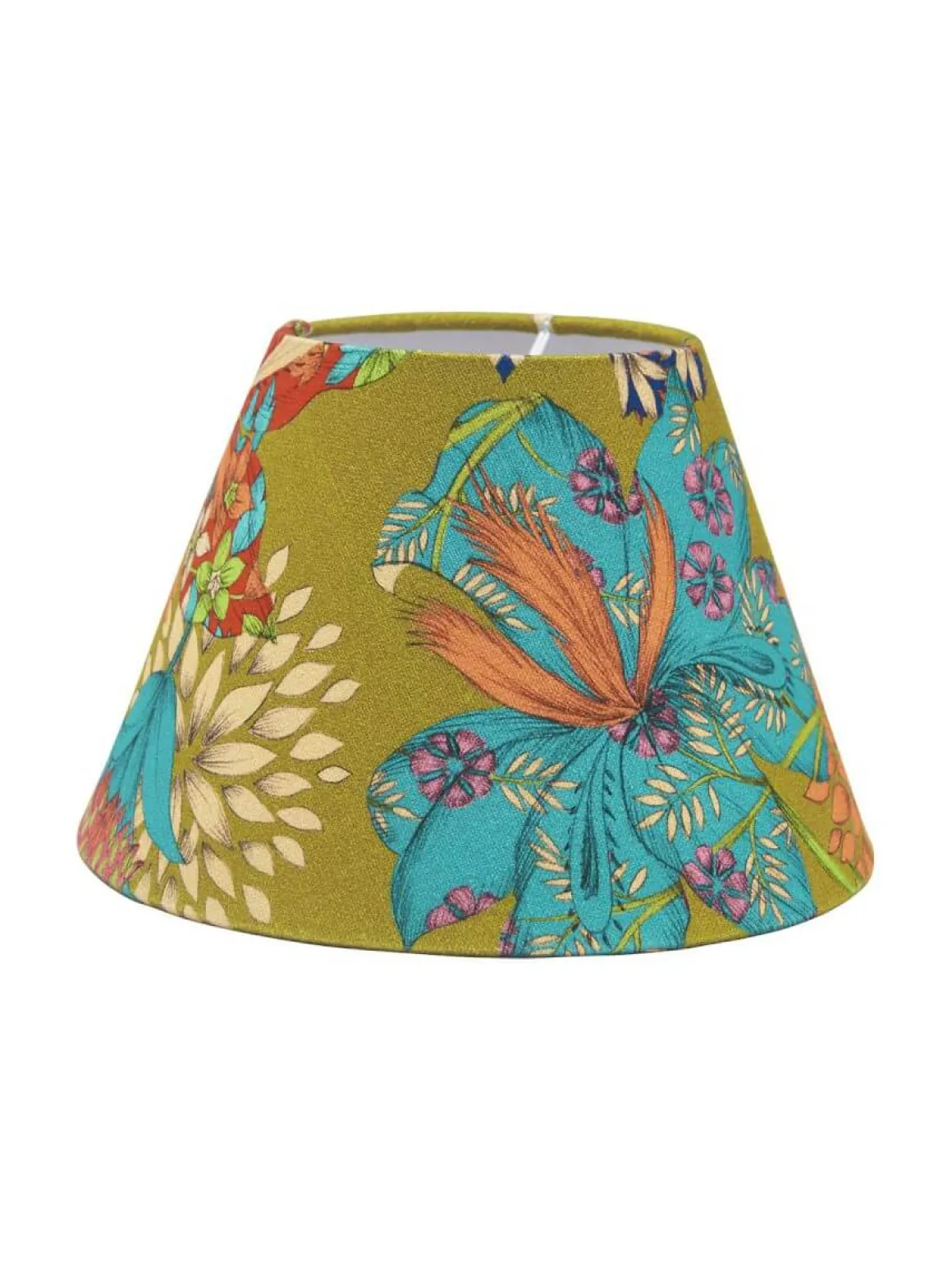 EMPIRE Lampskärm 27/14cm Kimono Olivgrön