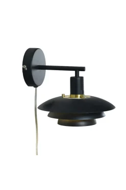 EPSILON Vägglampa 20cm Svart