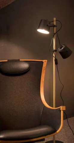 ESPRESSO Golvlampa 153cm Svart/Trä