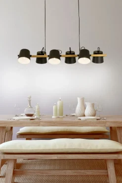 ESPRESSO Takpendel 6L 100cm Svart/Trä