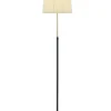 EZAI Golvlampa 1L 155cm Svart/Matt Mässing/Beige
