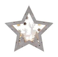 FAUNA Bordsdekoration 32cm 10LED Brun