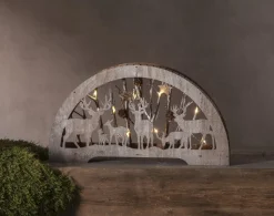 FAUNA Bordsdekoration Lazercut 25cm 10LED Natur