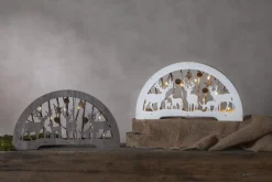 FAUNA Bordsdekoration Lazercut 25cm 10LED Natur