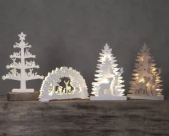 FAUNA Gran Bordsdekoration 44cm Vit