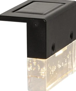 FENCE 4-PACK Solcells-Vägglykta 6,5cm Svart