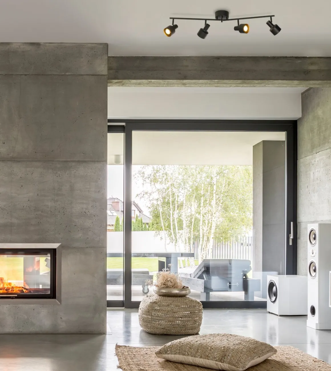 FERDINAND takspot 4:a rak 100cm Svart/Mässing