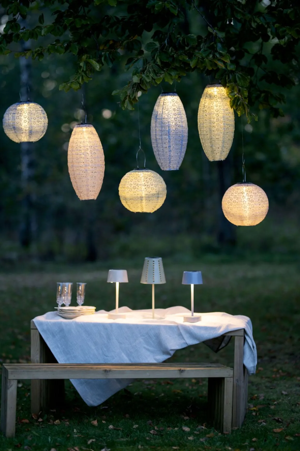 FESTA Solcellsdekoration 25cm Blå