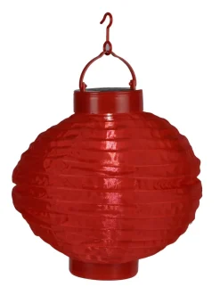 FESTIVAL Solcell Papperslykta 22cm Röd