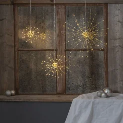 FIREWORK Hängande dekoration 26cm Varmvit/Silver