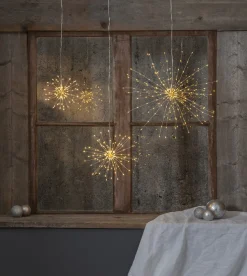 FIREWORK Hängande dekoration 45cm 200LED Silver