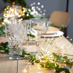 FIREWORK Hängande dekoration 26cm 60LED Dagljus Silver