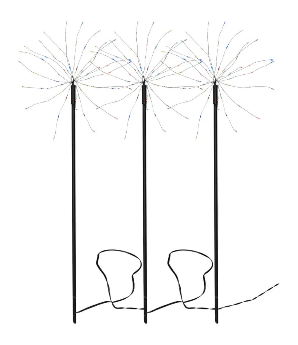 FIREWORK 3-Pack Utedekoration 65cm 180LED Flerfärgad IP44