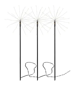 FIREWORK 3-Pack Utedekoration 65cm 180LED Svart IP44