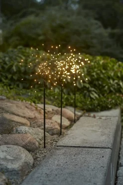 FIREWORK 3-Pack Utedekoration 65cm 180LED Svart IP44