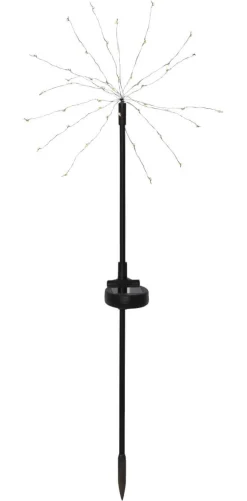 FIREWORK SOLAR Solcellsdekoration 2-Pack 60cm Svart/Varmvit