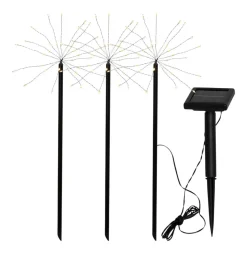 FIREWORK SOLAR Solcellsdekoration 40cm 90LED Svart IP44