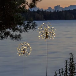 FIREWORK SOLAR Solcellsdekoration 85cm Svart/Varmvit