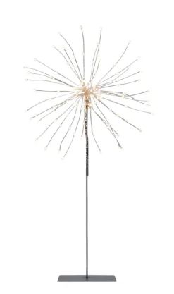 FIREWORK Stjärna på fot 50cm 120LED Silver/Varmvit