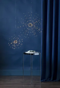 FIREWORK Stjärna på fot 50cm 120LED Silver/Varmvit