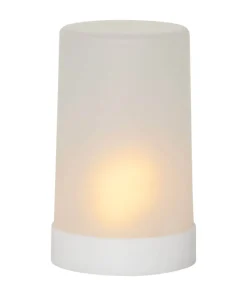 FLAME CANDLE LED Blockljus 14,5cm Vit IP44
