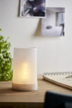 FLAME CANDLE LED Blockljus 14,5cm Vit IP44