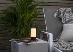 FLAME LANTERN Lykta Batteri 19cm Svart