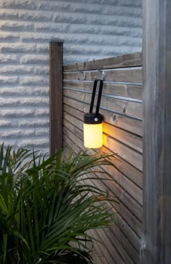 FLAME LANTERN Lykta Batteri 19cm Svart