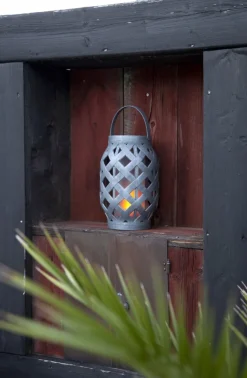 FLAME Solcellsdekoration 23cm Grå IP44