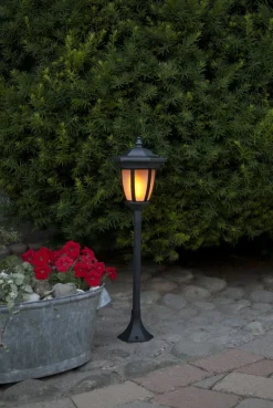 FLAME Solcellsdekoration 63cm Svart IP44