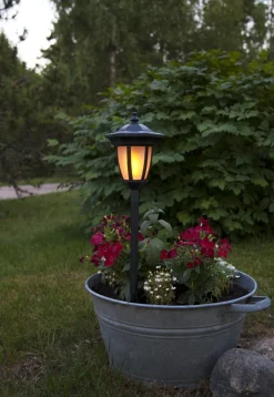 FLAME Solcellsdekoration 63cm Svart IP44