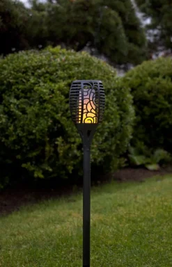 FLAME Solcellsfackla 54cm Svart