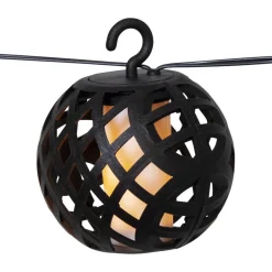 FLAME Solcells-ljusslinga 2,1m Svart