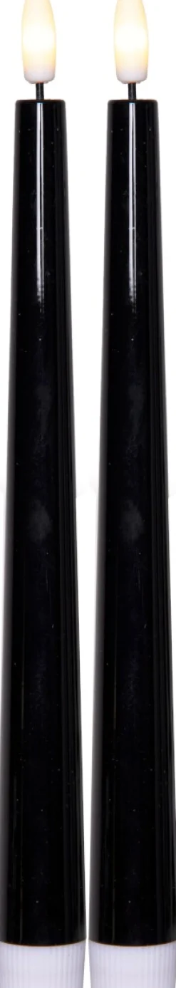 FLAMME CANDY Antikljus 2-pack 26cm Svart