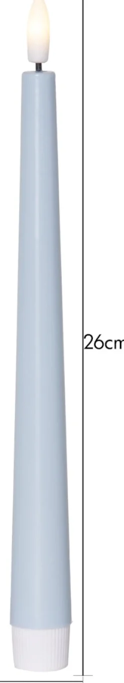 FLAMME CANDY LED-Antikljus 2-pack 26cm Blå