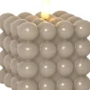 FLAMME DOT LED-Blockljus Batteri 9,5cm Beige