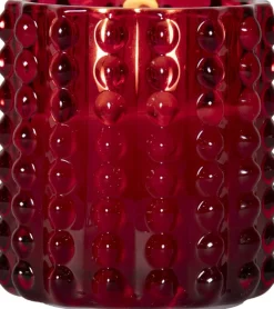 FLAMME DOTTY LED-Blockljus Batteri 10cm Röd