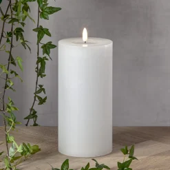 FLAMME FLOW BIG Blockljus Batteri 22,5cm Vit